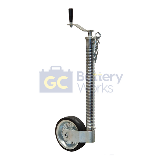 Trailer Jockey Wheel Stand Telescopic Heavy Duty 48mm Ribbed Tube MAX 500KG