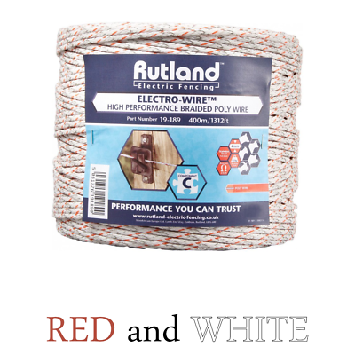 Electric Fence Wire Rutland Electro Wire | High Performance Braid | 400m, White