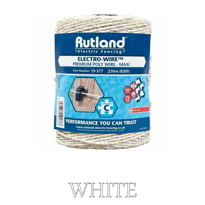 Electric Fence Wire Rutland Electro Wire | Premium Maxi Wire | 250m, White