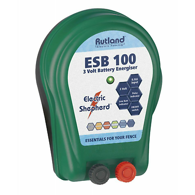 Rutland ESB100 3v Electric Fence Energiser 0.1j 0.8km Compact Portable Fencer