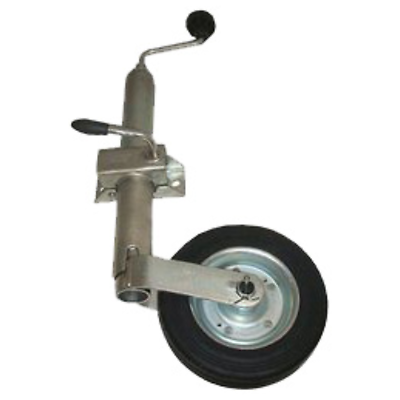 Trailer Jockey Wheel Stand Telescopic 42mm Tube MAX 150KG - Clamp Included