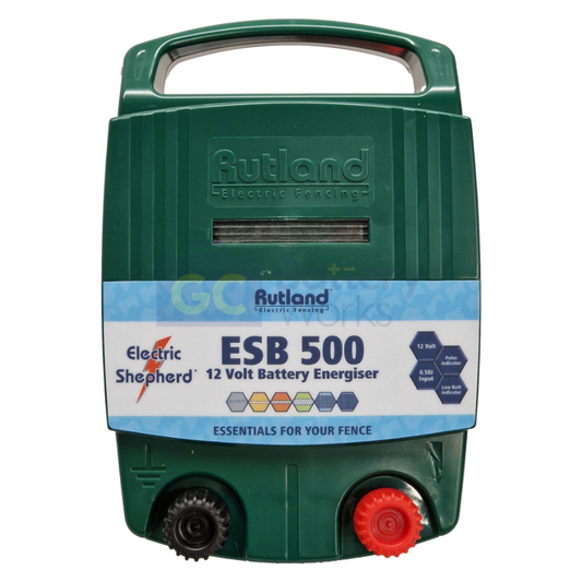 Rutland ESB500 Electric Fence Energiser 12v 0.5J 5km Portable Weather Proof