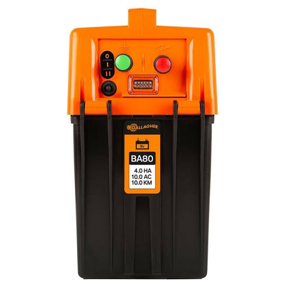 Gallagher Electric Fencing BA80 9V Energiser 0.8J 10km Portable Pulse Indicator ** 3 YEAR WARRANTY**