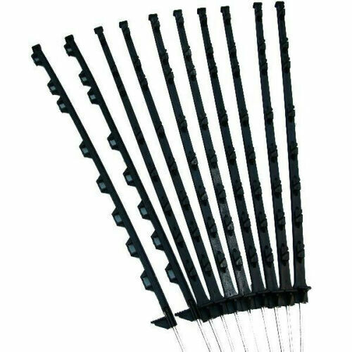 Rutland Original Electric Fence Poly Posts 105cm Electric Fence Stake Paddock Grazing Green/Black