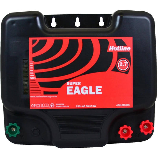 Electric Fence Energiser Hotline Super Eagle 2.4J 25km 230v Mains Energiser