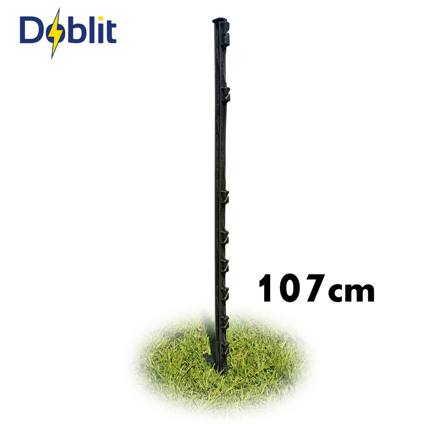 Doblit Black Poly Post 3FT Electric Fencing Poly Posts Plastic Fence Stake Eco UV Resistant