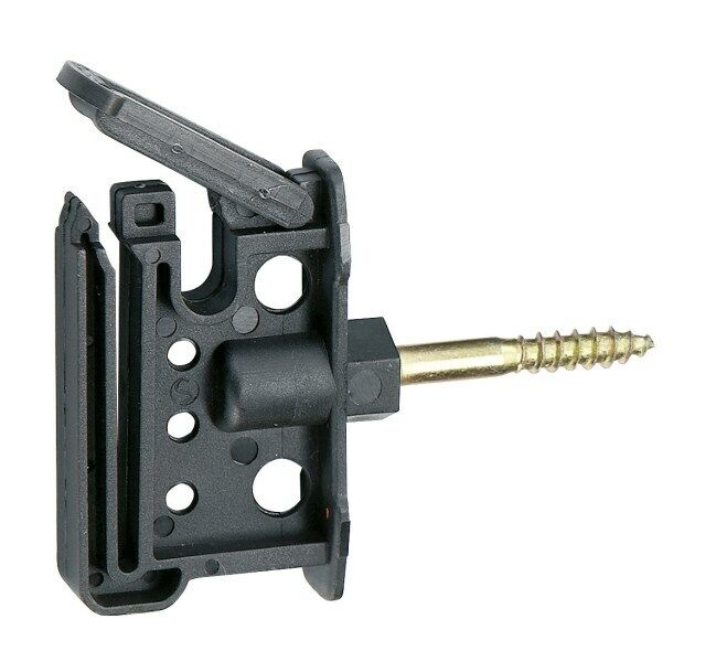 Tape Insulator Electric Fence Screw In Wood Post Locking Clip Up to 40mm Tape