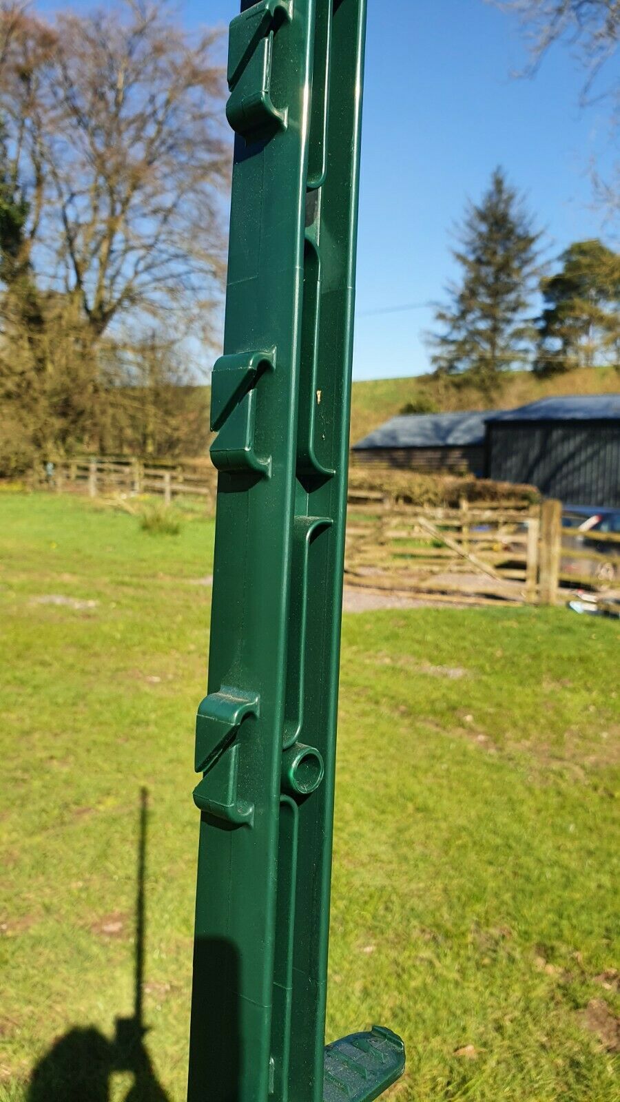 Green 5FT Poly Posts 156cm Tall Electric Fence 4ft 6" Fencing Stake Horse Cattle