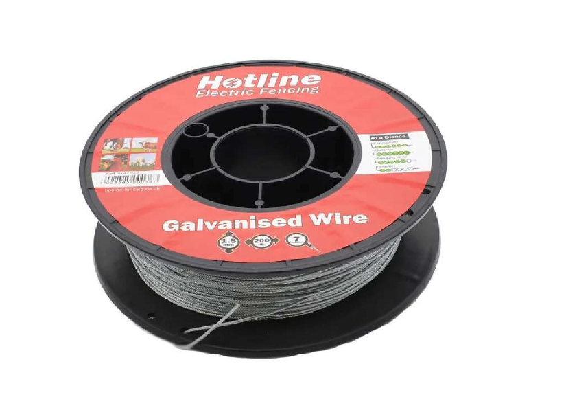 Stranded Fencing Wire 1.5mm 7 Strand Galvanised Steel Wire 400m Electric Fencing