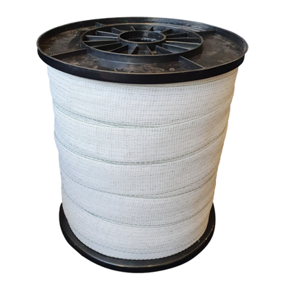 Electric Fence Tape 40MM X 200M Metres White Fencing Poly Horse Paddock Doblit